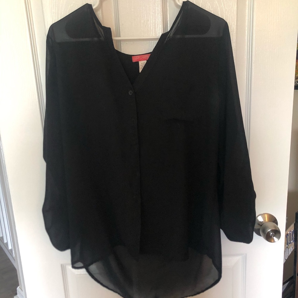 Sheer black sweater